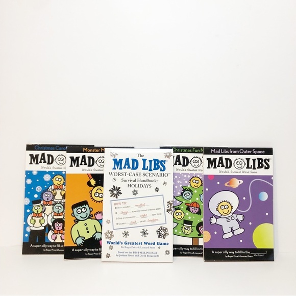 Mad Libs for Kids 5 Book Bundle 3 Christmas, 1 Halloween, 1 Outer Space (NEW) - Picture 2 of 8